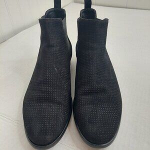 M. Gemi Black Suede Chelsea Amica Boots Size 40 US 9